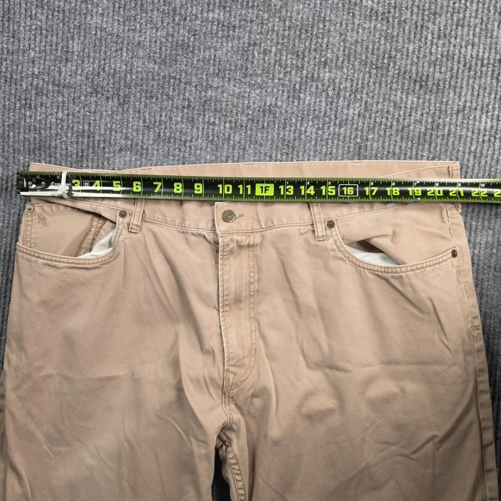 Polo Ralph Lauren Straight 650 Pants Mens 42x32 Khaki Tan Cotton Denim Style Y2K